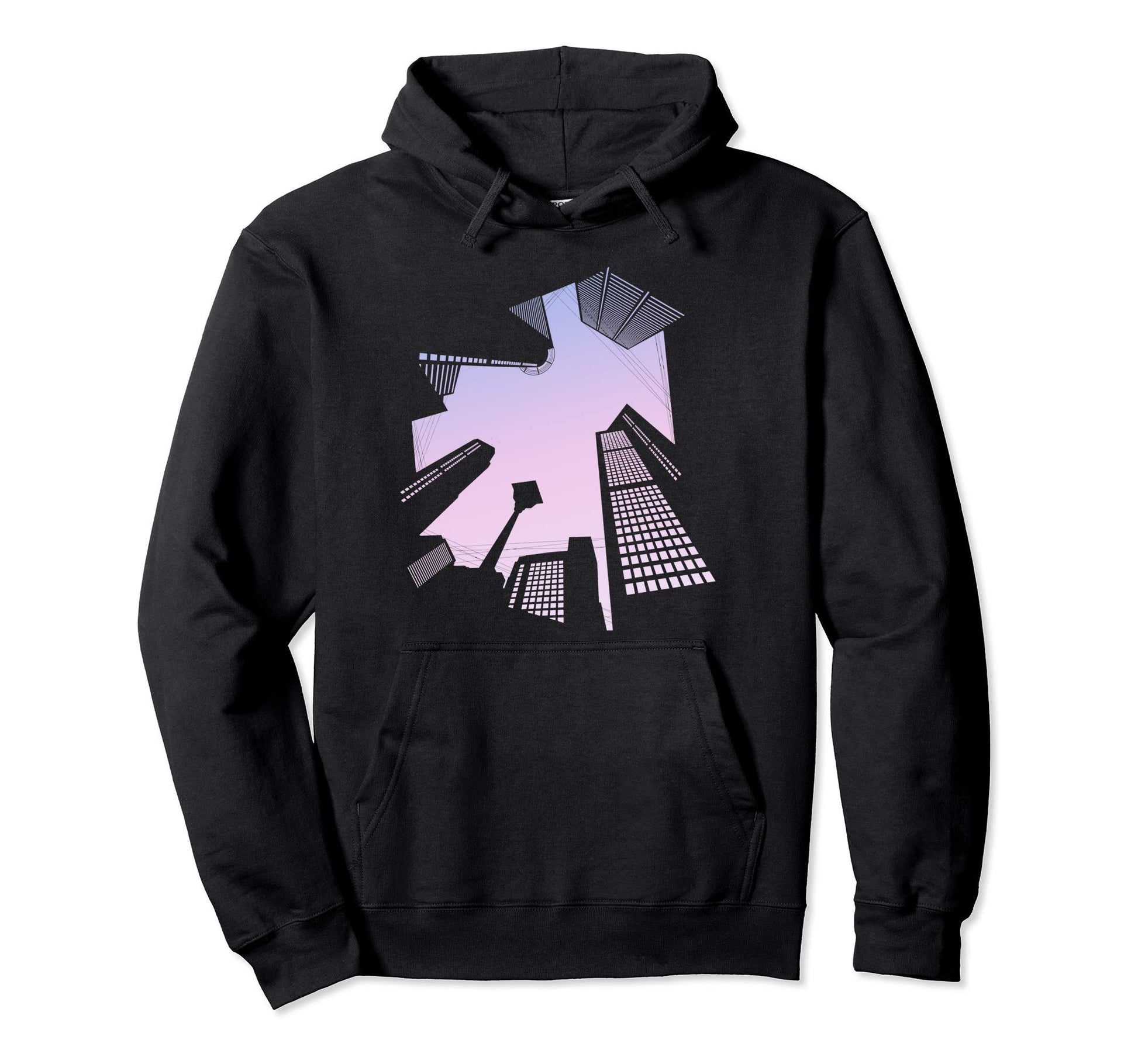 Pastel City Lofi Anime Aesthetic Hoodie - Fun Novelty Design for Adults - T-Shirt, Sweatshirt, Hoodie