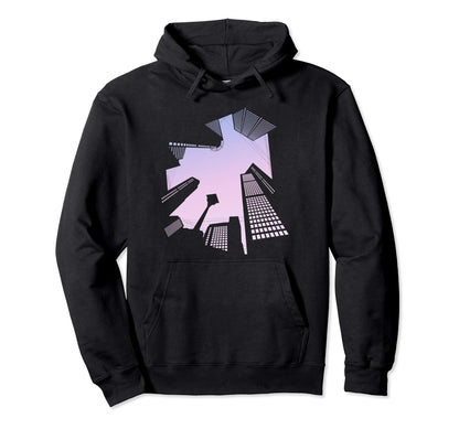 Pastel City Lofi Anime Aesthetic Hoodie - Fun Novelty Design for Adults - T-Shirt, Sweatshirt, Hoodie