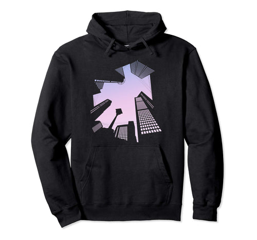 Pastel City Lofi Anime Aesthetic Hoodie - Fun Novelty Design for Adults - T-Shirt, Sweatshirt, Hoodie