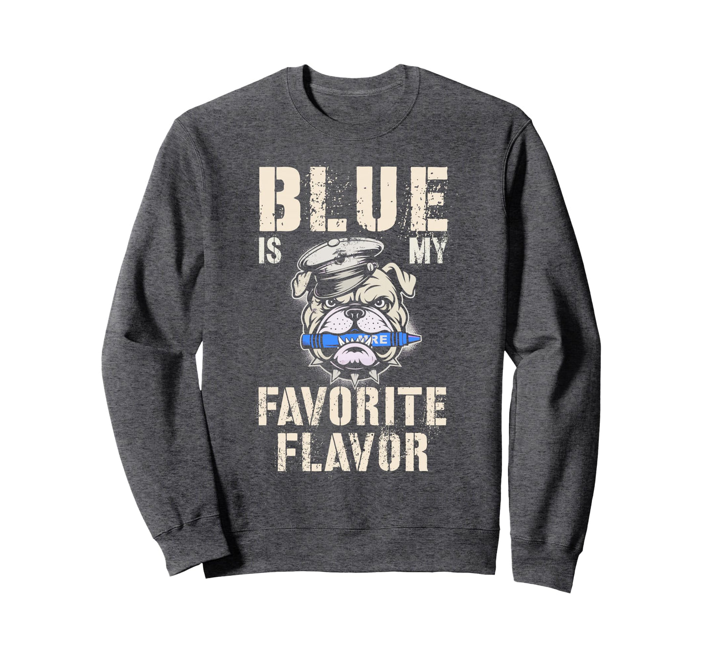 Blue Is My Favorite Flavor War Sweatshirt - Minimalist Print for Adults - T-Shirt, Sweatshirt, Hoodie