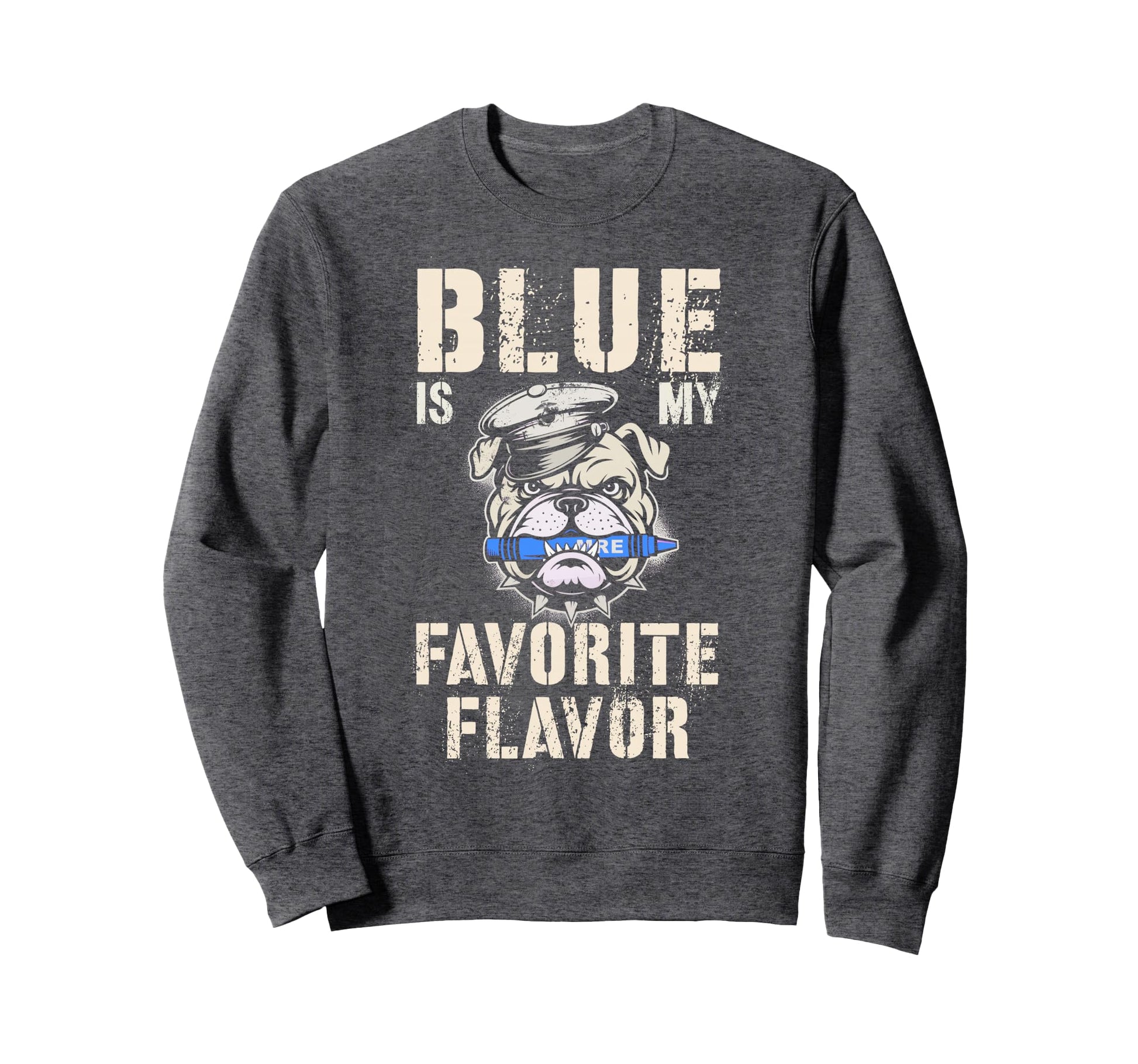 Blue Is My Favorite Flavor War Sweatshirt - Minimalist Print for Adults - T-Shirt, Sweatshirt, Hoodie