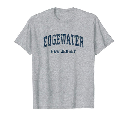 Edgewater New Jersey Nj Varsity T-Shirt - Fun Novelty Design for Adults - T-Shirt, Sweatshirt, Hoodie