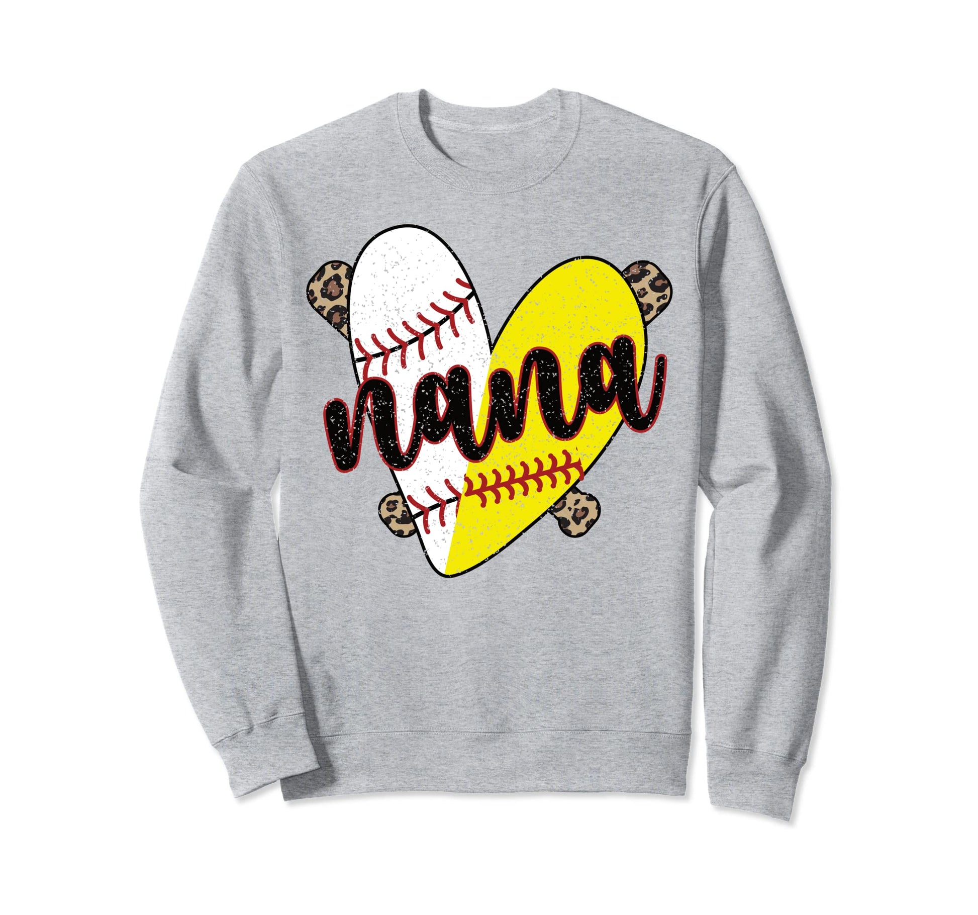 Proud Baseball Softball Nana Grandma Sweatshirt - Graphic Print Men Women - T-Shirt, Sweatshirt, Hoodie