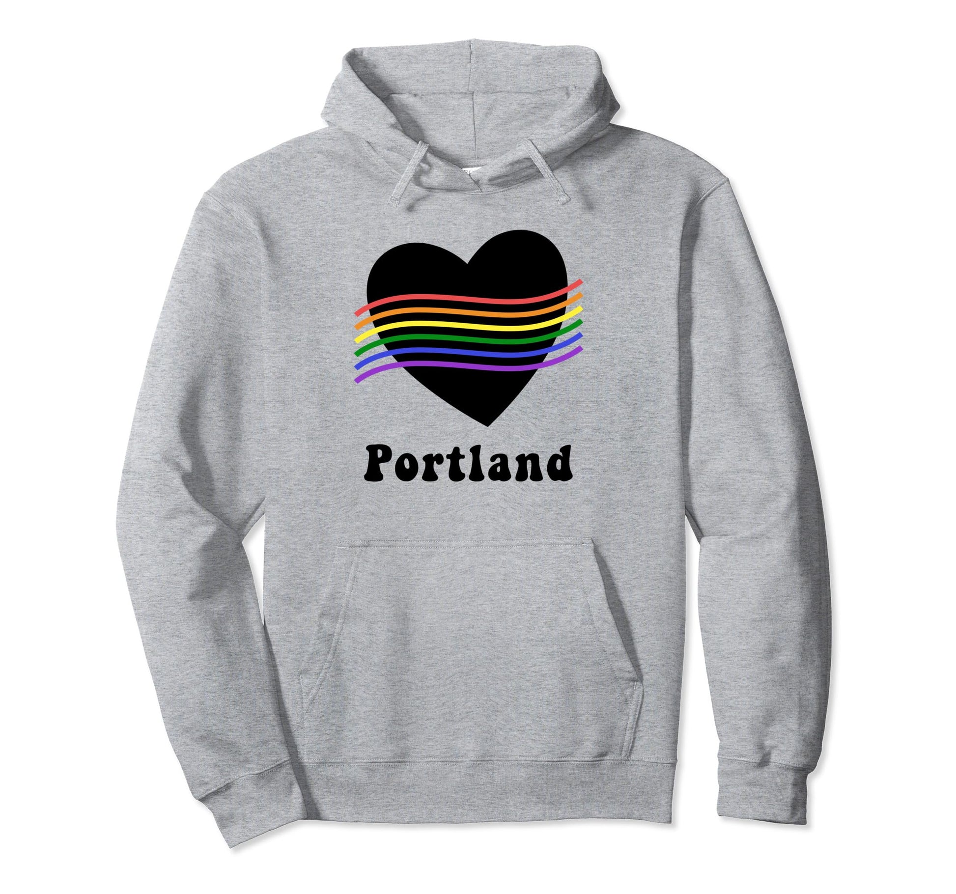 Portland Groovy Lgbtq Lgbt Gay Pride Hoodie - Novelty Apparel Unisex - T-Shirt, Sweatshirt, Hoodie