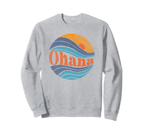Ohana Distressed 70S Boho Tropical Sweatshirt - Aesthetic Graphic Unisex - T-Shirt, Sweatshirt, Hoodie