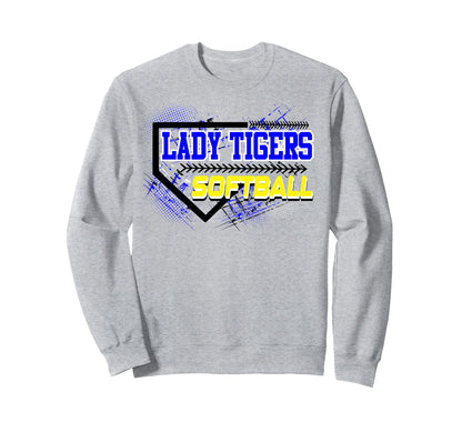 Lady Tigers Softball Mom Game Day Sweatshirt - Casual Everyday Wear Unisex - T-Shirt, Sweatshirt, Hoodie