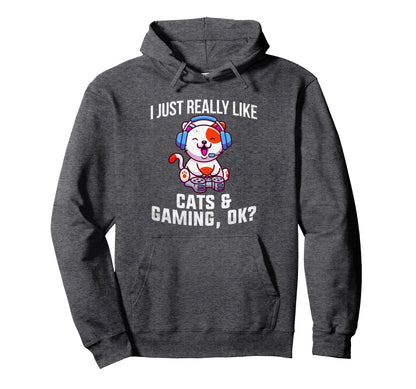 Gamer Gamer Cats And Gaming Cats And Hoodie - Trendy Graphic Men Women - T-Shirt, Sweatshirt, Hoodie