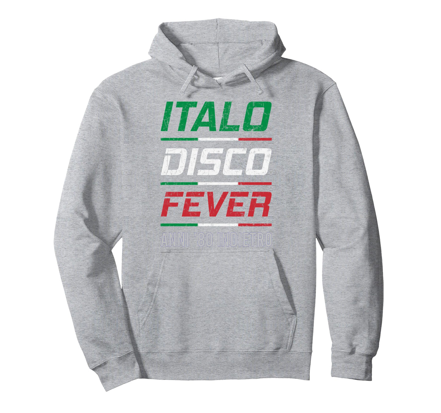 Italo Disco 80S Fever Indietro Hoodie - Novelty Apparel for Adults - T-Shirt, Sweatshirt, Hoodie