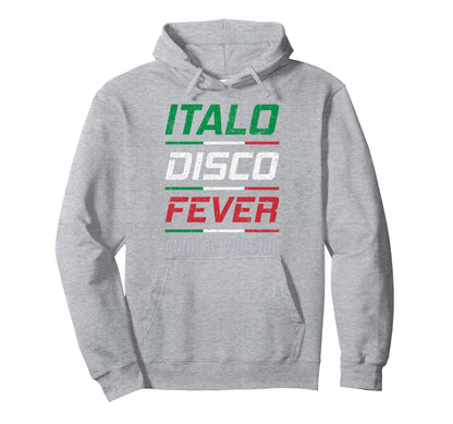 Italo Disco 80S Fever Indietro Hoodie - Novelty Apparel for Adults - T-Shirt, Sweatshirt, Hoodie