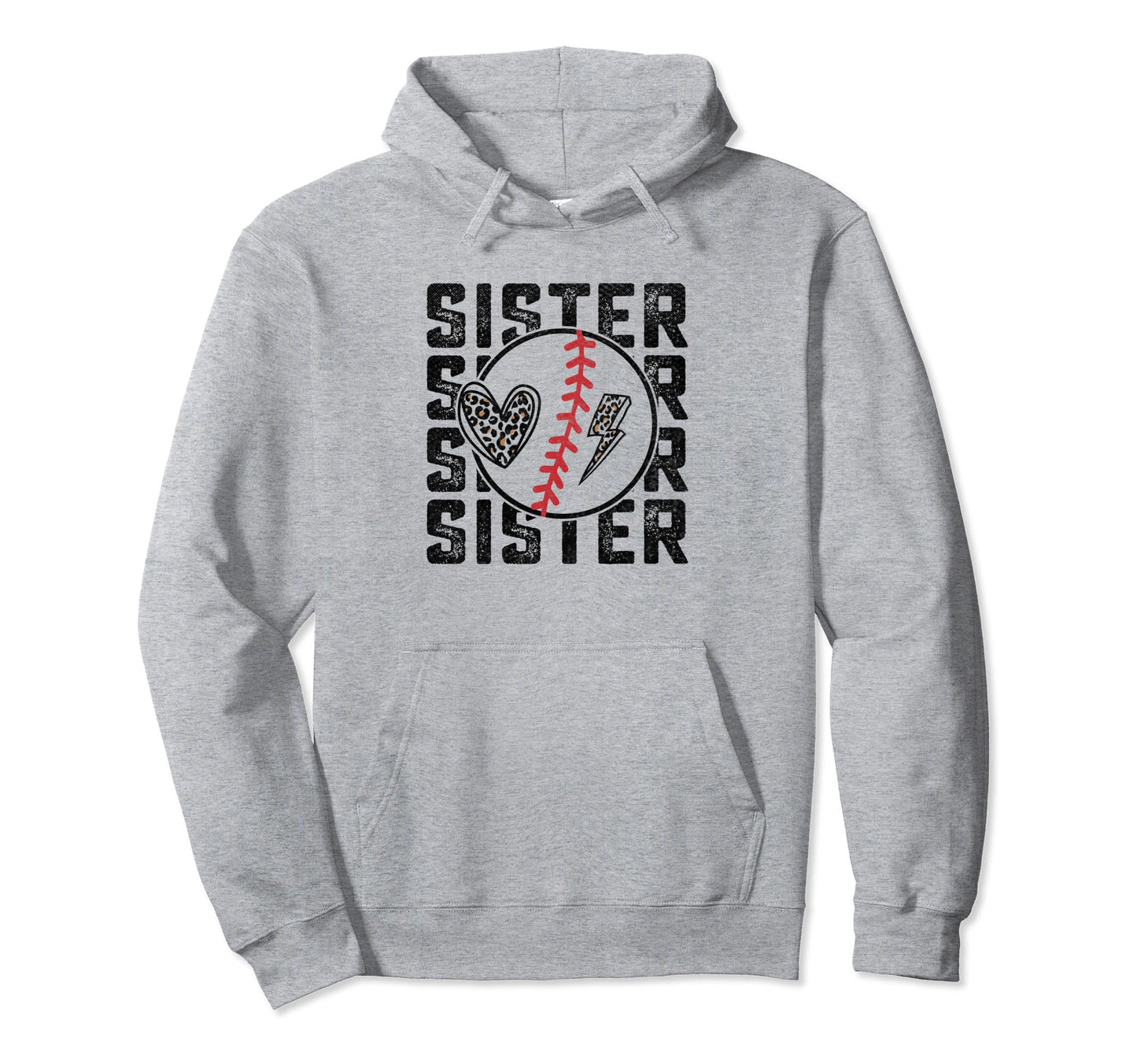 Baseball Sister Sport Hoodie - Fun Novelty Design Men Women - T-Shirt, Sweatshirt, Hoodie