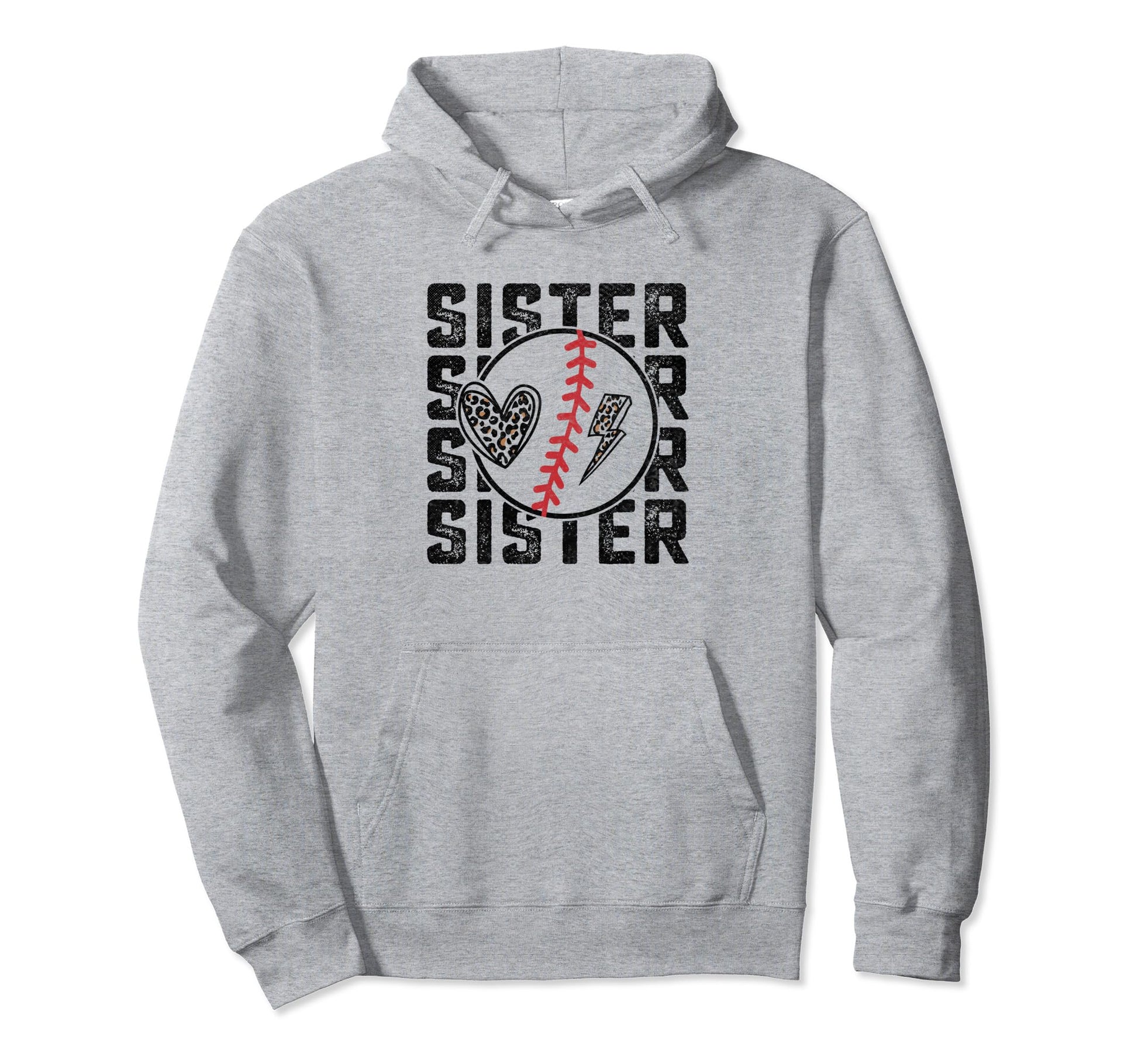 Baseball Sister Sport Hoodie - Fun Novelty Design Men Women - T-Shirt, Sweatshirt, Hoodie