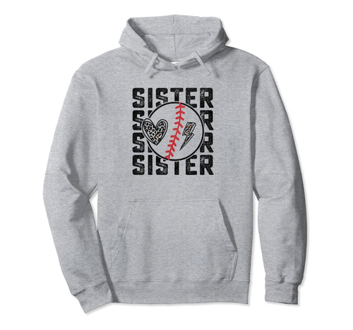 Baseball Sister Sport Hoodie - Fun Novelty Design Men Women - T-Shirt, Sweatshirt, Hoodie