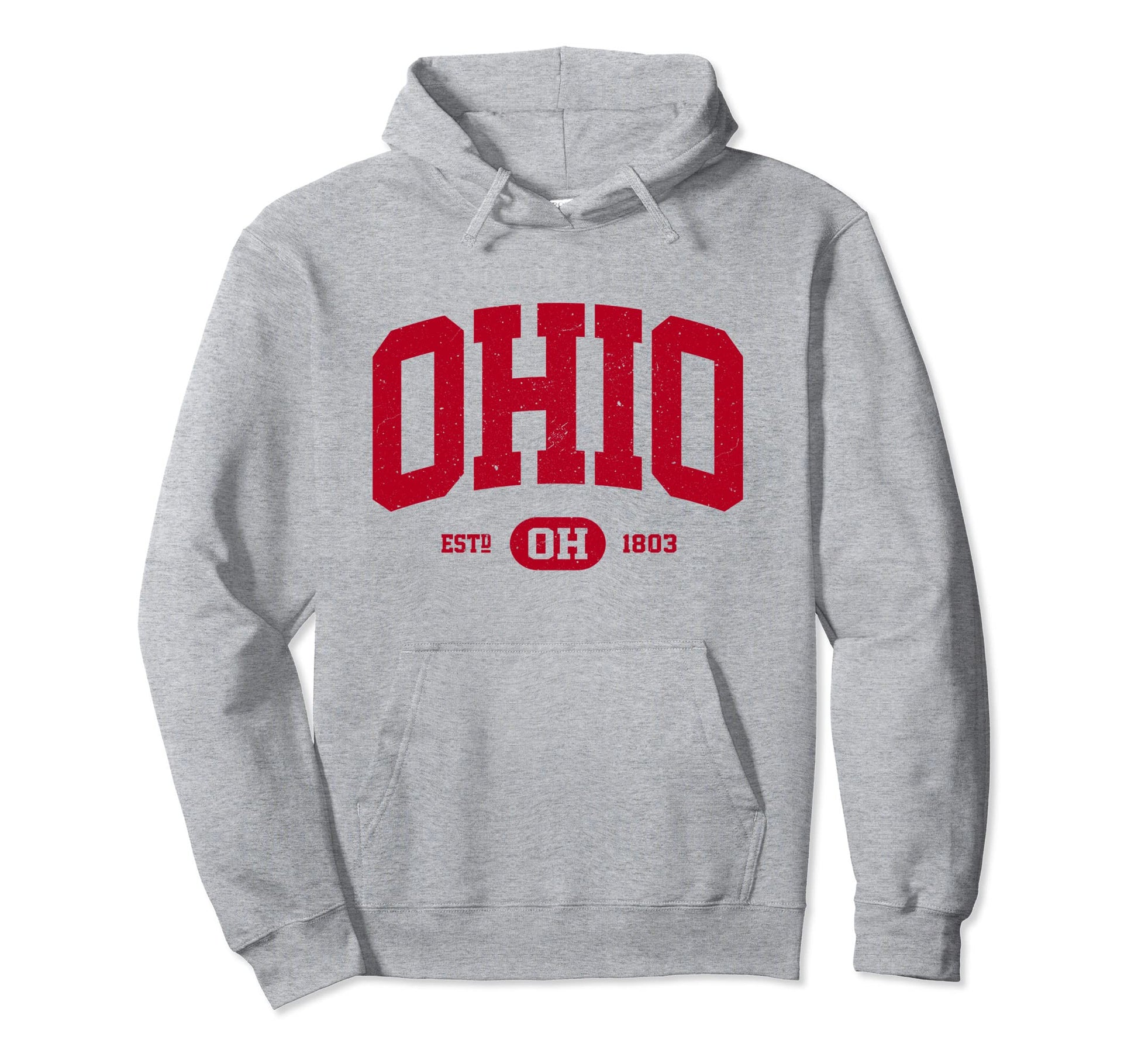 Red Oh Varsity Ohio Hoodie - Streetwear Style Unisex - T-Shirt, Sweatshirt, Hoodie