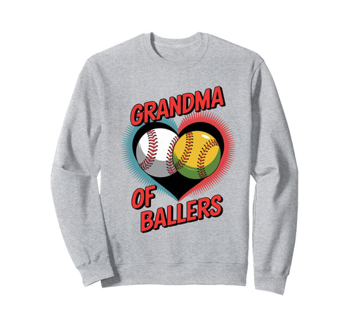Grandma Ballers Softball Baseball Sweatshirt - Unique Graphic for Adults - T-Shirt, Sweatshirt, Hoodie
