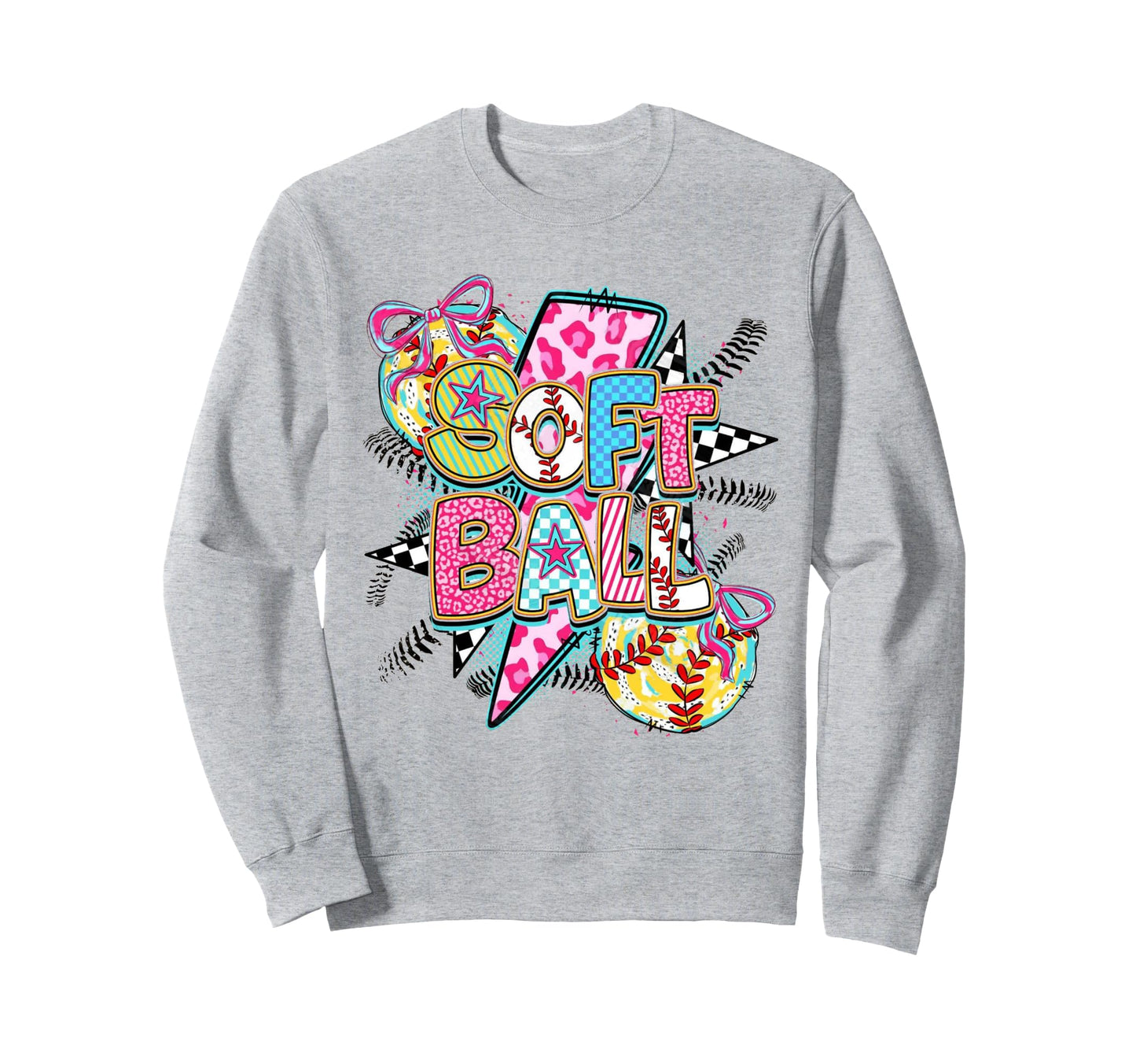 Softball Coquette Game Day Sweatshirt - Aesthetic Graphic Men Women - T-Shirt, Sweatshirt, Hoodie