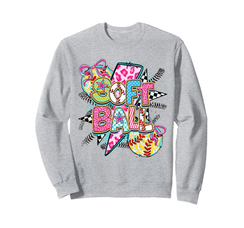Softball Coquette Game Day Sweatshirt - Aesthetic Graphic Men Women - T-Shirt, Sweatshirt, Hoodie