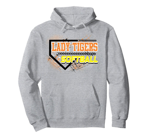 Lady Tigers Softball Mom Game Day Hoodie - Novelty Apparel for Adults - T-Shirt, Sweatshirt, Hoodie