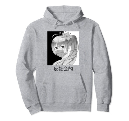 Anti And Versus Social Japanese Hoodie - Casual Everyday Wear Men Women - T-Shirt, Sweatshirt, Hoodie