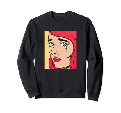 Egirl Aesthetic Sad 80S 90S Grunge Sweatshirt - Minimalist Print for Adults - T-Shirt, Sweatshirt, Hoodie