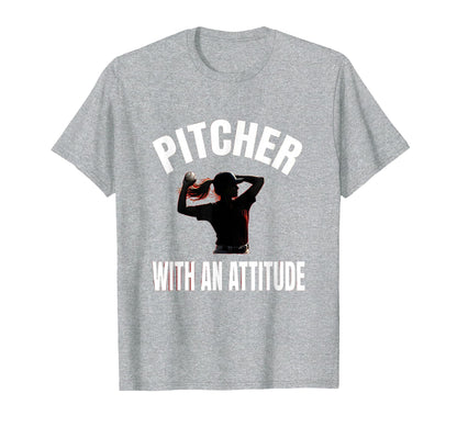 Pitcher Attitude Baseball T-Shirt - Minimalist Print Unisex - T-Shirt, Sweatshirt, Hoodie