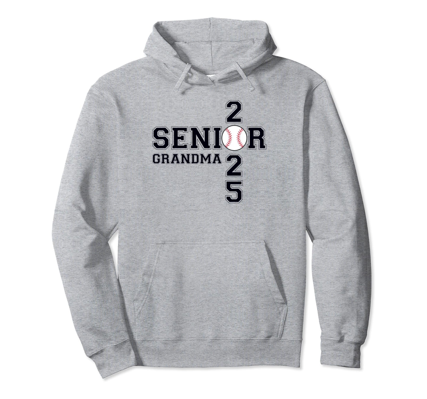 Class 2025 Baseball Grandma Senior Hoodie - Graphic Print Unisex - T-Shirt, Sweatshirt, Hoodie
