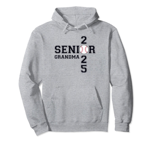 Class 2025 Baseball Grandma Senior Hoodie - Graphic Print Unisex - T-Shirt, Sweatshirt, Hoodie