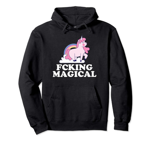 Fcking Magical Unicorn Rainbow Funny Hoodie - Aesthetic Graphic Men Women - T-Shirt, Sweatshirt, Hoodie