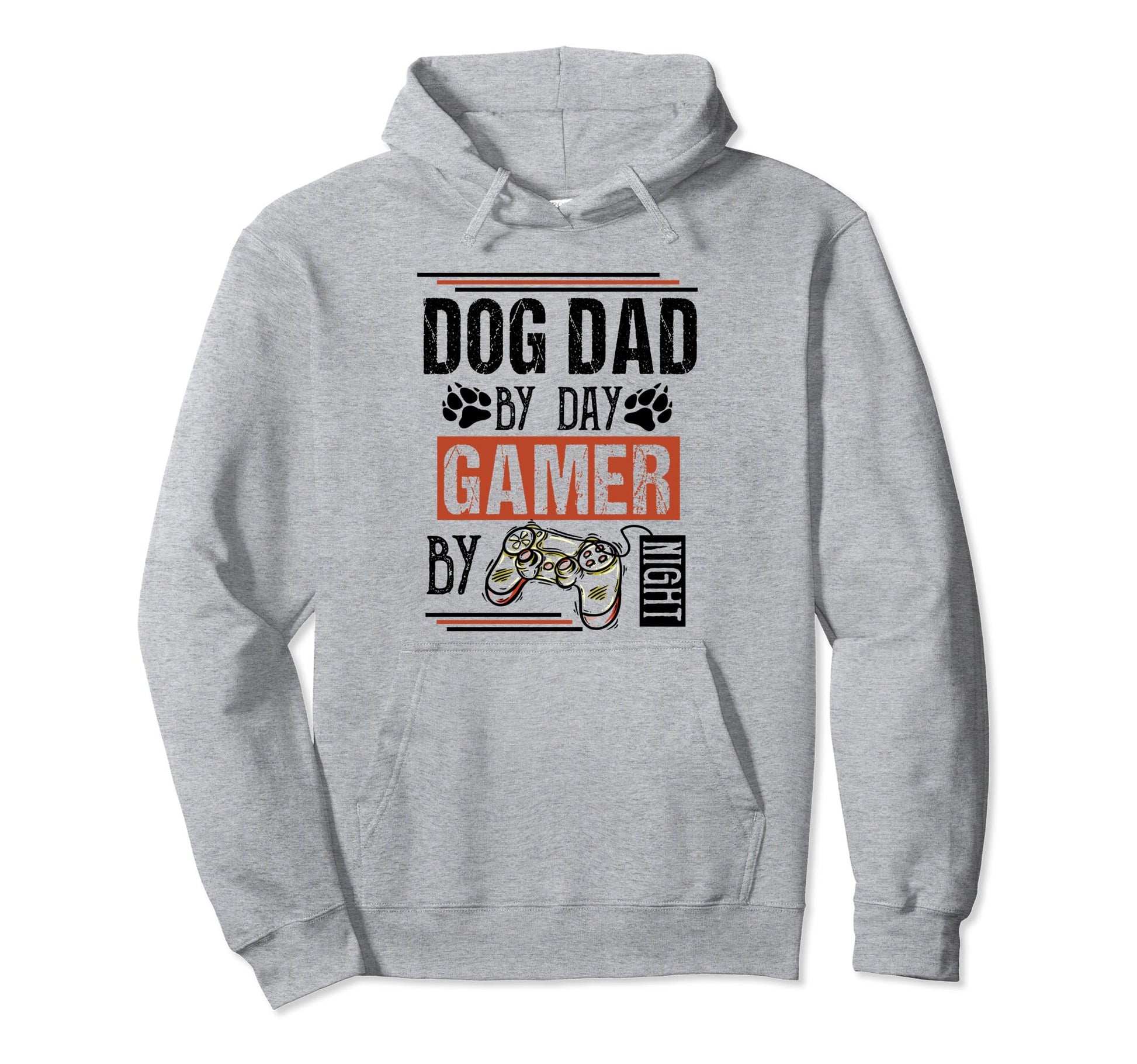 Mens Dog Dad Day Gamer Night Hoodie - Casual Everyday Wear for Adults - T-Shirt, Sweatshirt, Hoodie