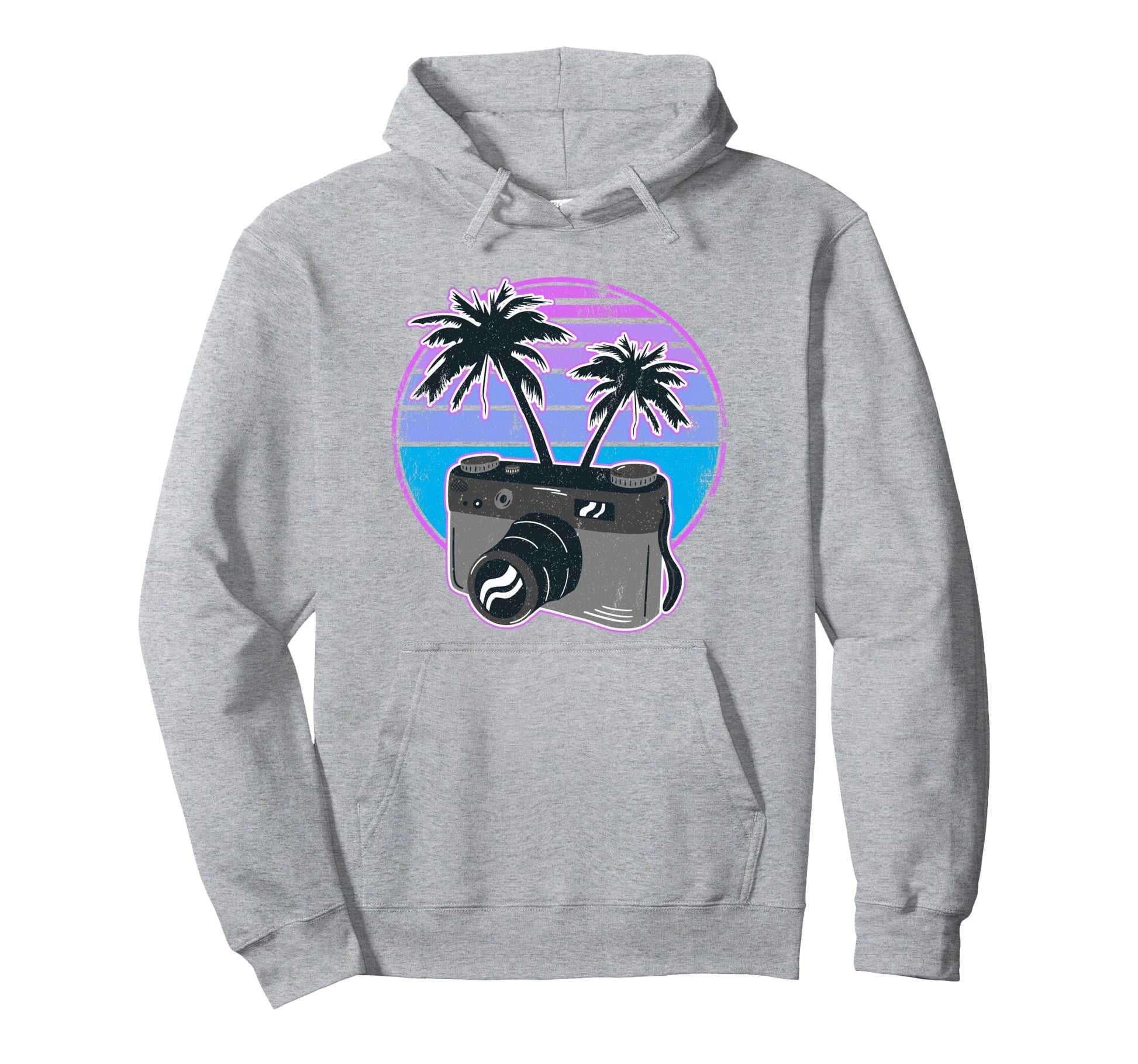 Photographer Vaporwave Camera Hoodie - Minimalist Print for Adults - T-Shirt, Sweatshirt, Hoodie