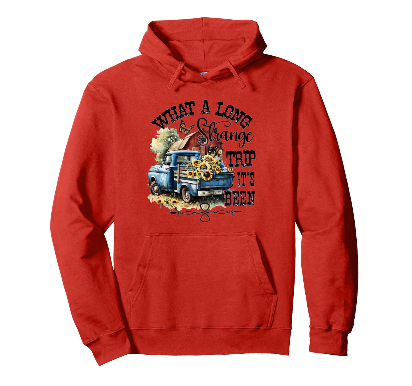 What Long Strange Trip Its Been Hippie Tye Hoodie - Trendy Graphic Unisex - T-Shirt, Sweatshirt, Hoodie