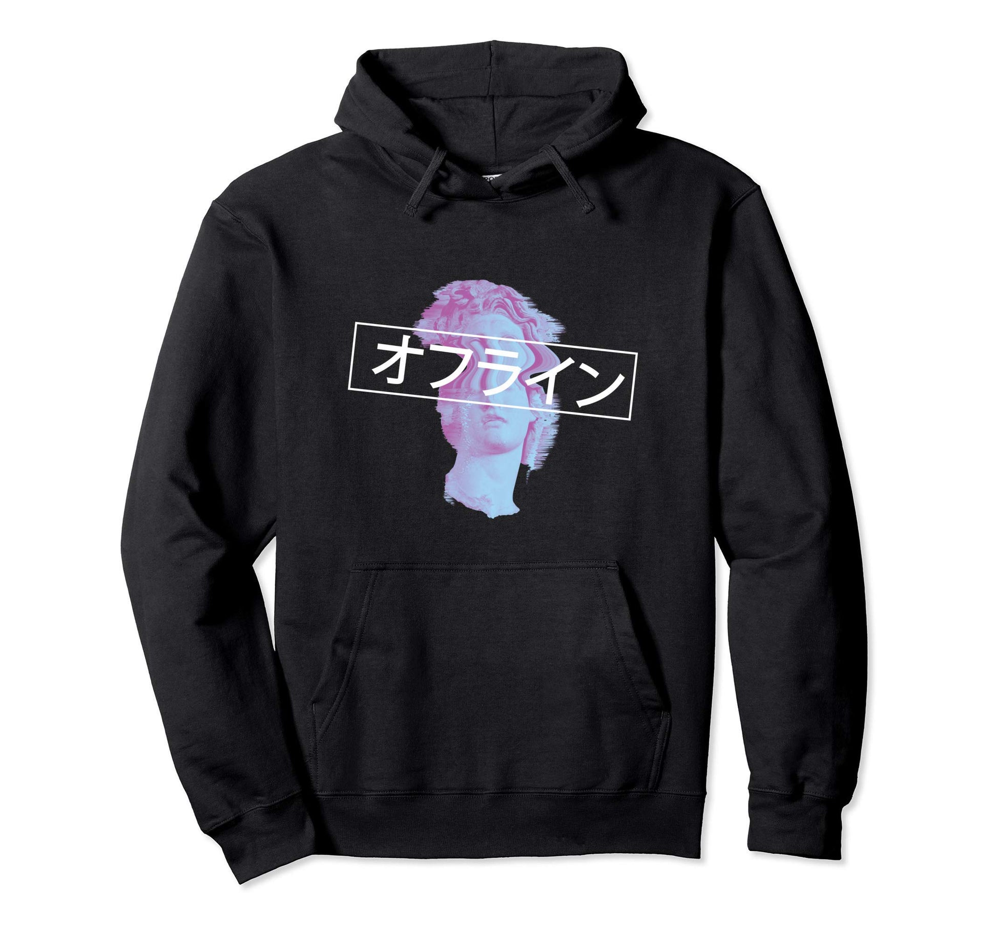 Glitch Japanese Retrowave Synthwave Hoodie - Streetwear Style for Adults - T-Shirt, Sweatshirt, Hoodie