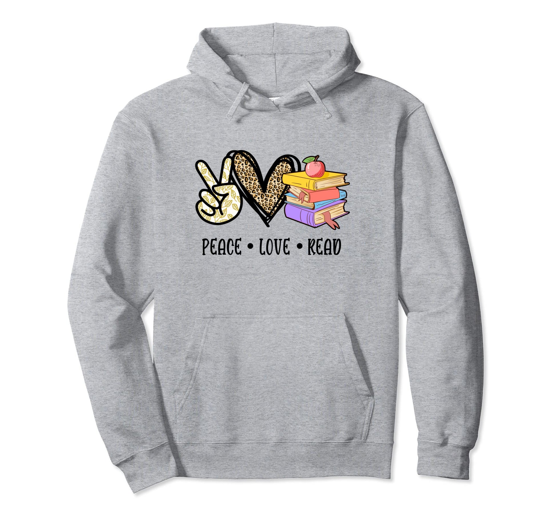 Peace Love Read Books Book Lover Hoodie - Aesthetic Graphic for Adults - T-Shirt, Sweatshirt, Hoodie