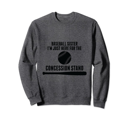 Baseball Player Sister Baseball Sweatshirt - Unique Graphic Men Women - T-Shirt, Sweatshirt, Hoodie