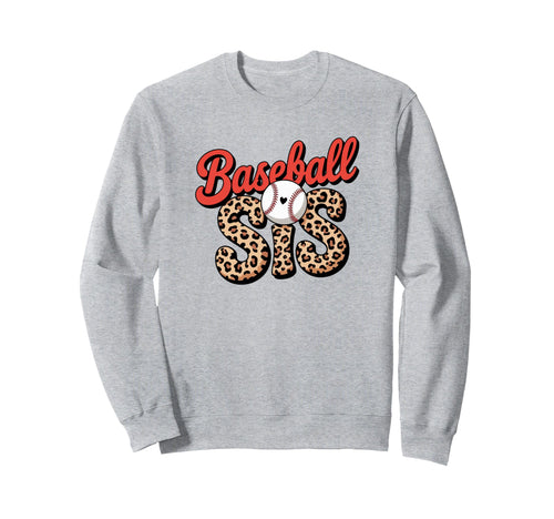 Baseball Sis Sport Lover Leopard Sweatshirt - Fun Novelty Design Men Women - T-Shirt, Sweatshirt, Hoodie
