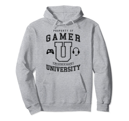 Gamer University Id Rather Be Hoodie - Fun Novelty Design for Adults - T-Shirt, Sweatshirt, Hoodie