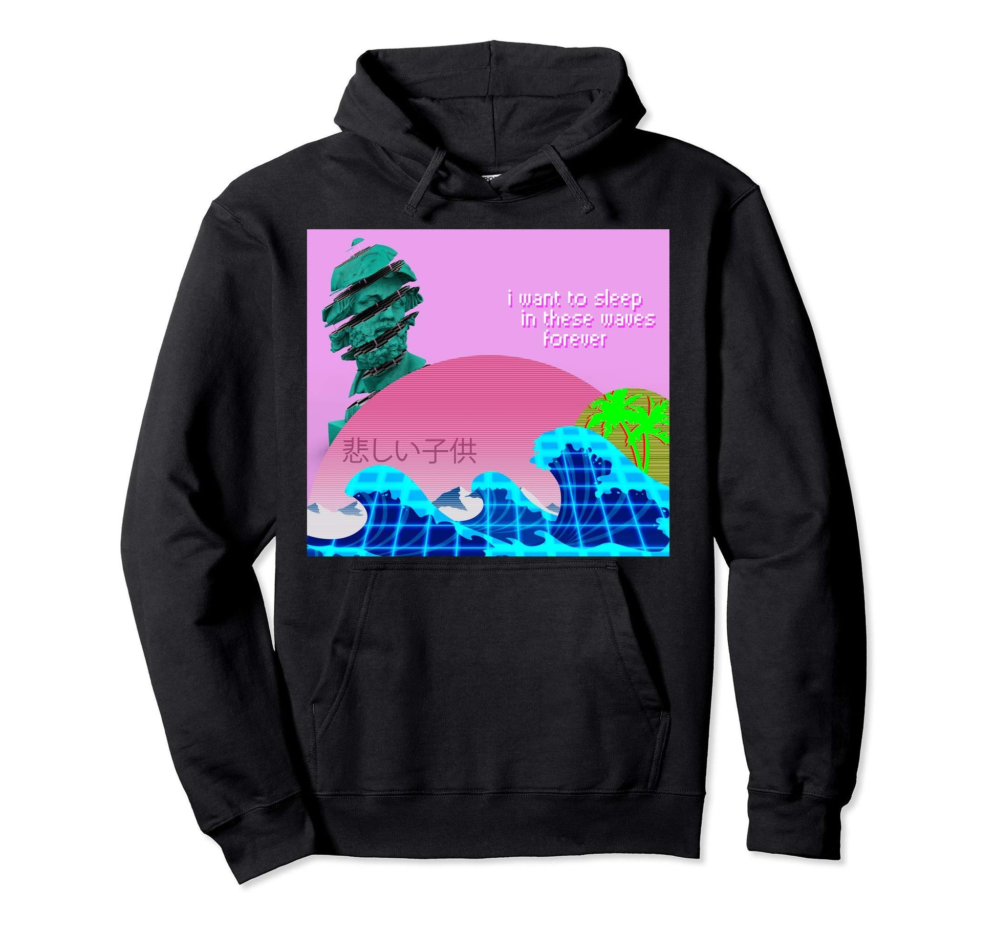 Vaporwave Japanese Otaku Aesthetic 80S Hoodie - Minimalist Print Men Women - T-Shirt, Sweatshirt, Hoodie