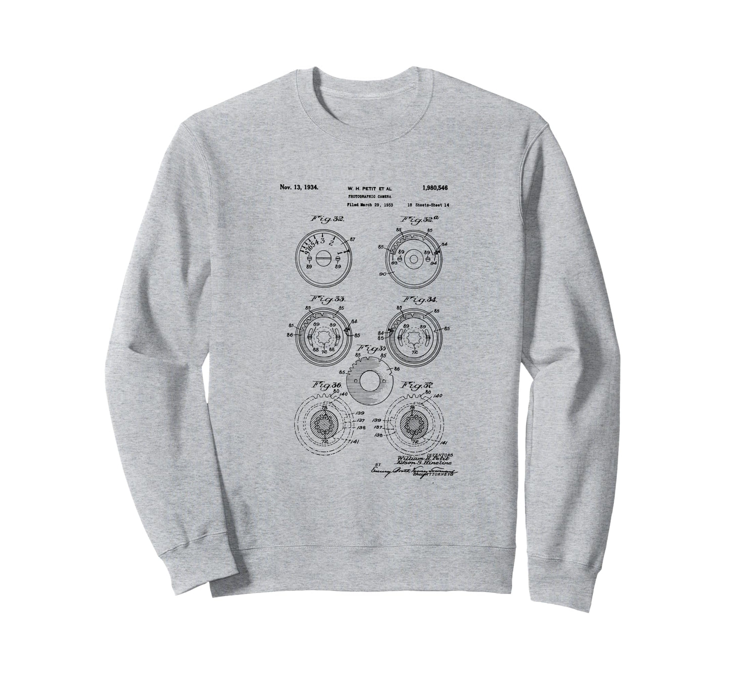 Camera Photographic Patent 1934 Sweatshirt - Minimalist Print Unisex - T-Shirt, Sweatshirt, Hoodie