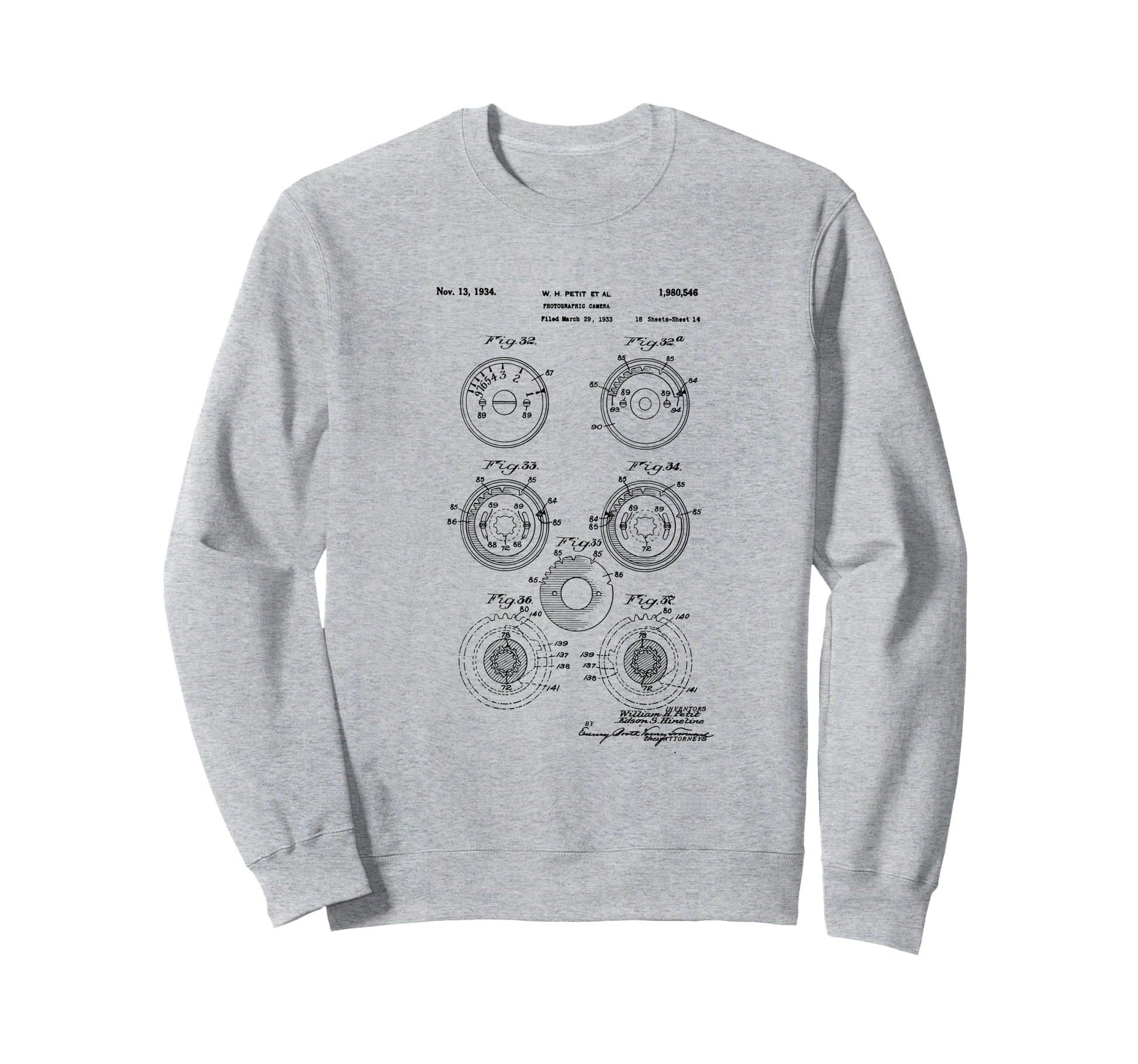 Camera Photographic Patent 1934 Sweatshirt - Minimalist Print Unisex - T-Shirt, Sweatshirt, Hoodie