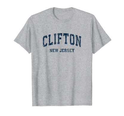 Clifton New Jersey Nj Varsity Sports T-Shirt - Aesthetic Graphic Men Women - T-Shirt, Sweatshirt, Hoodie