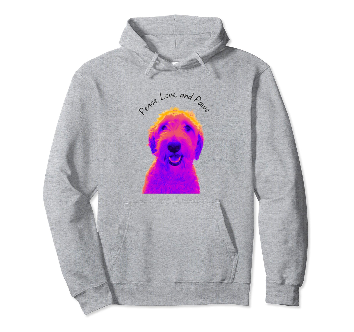 Peace Love And Paws Hoodie - Graphic Print Unisex - T-Shirt, Sweatshirt, Hoodie