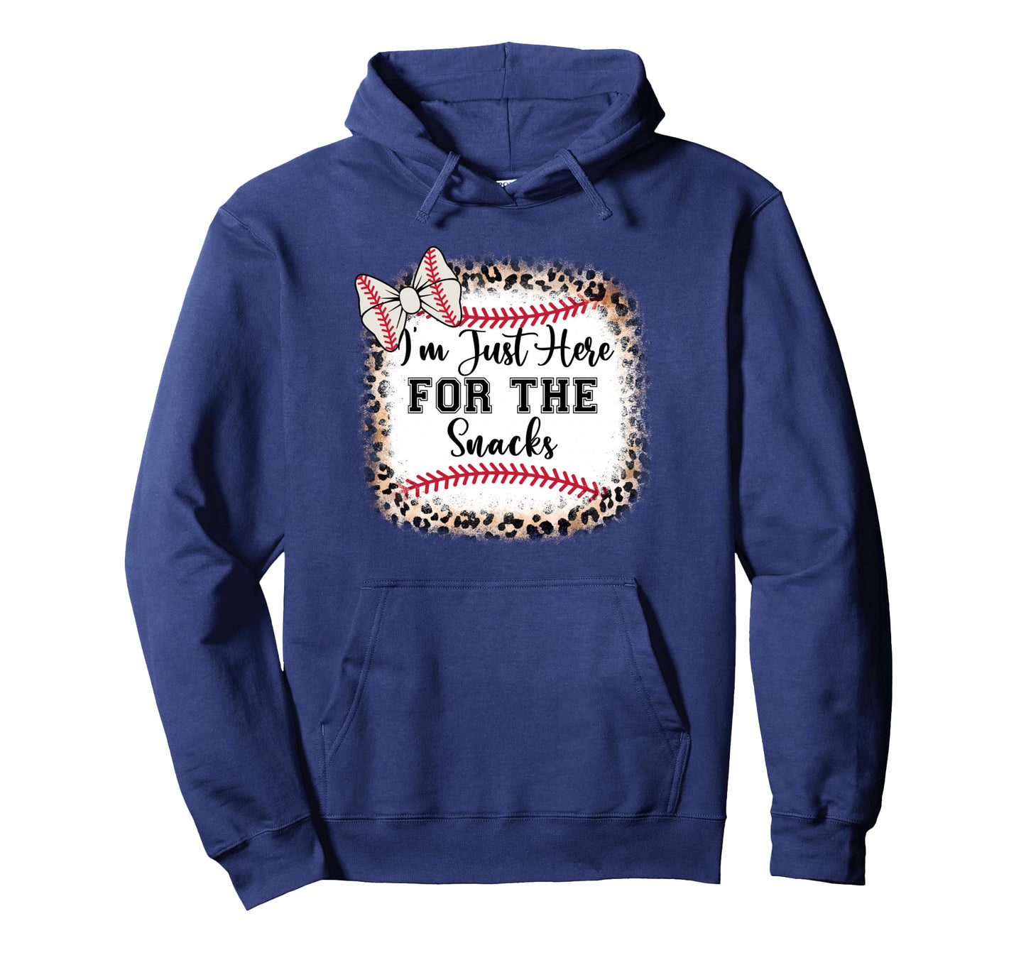 Baseball Sister Im Just Here Snacks Hoodie - Aesthetic Graphic Unisex - T-Shirt, Sweatshirt, Hoodie