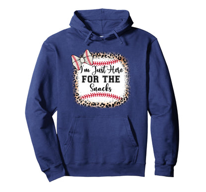 Baseball Sister Im Just Here Snacks Hoodie - Aesthetic Graphic Unisex - T-Shirt, Sweatshirt, Hoodie