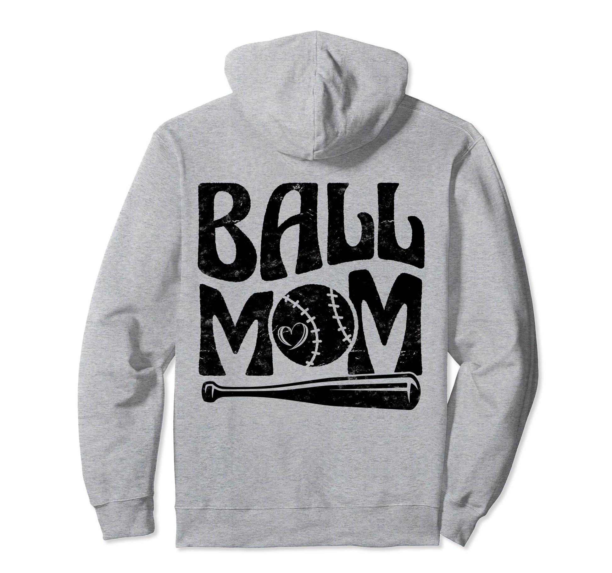 Baseball Mom Pride Heart And Bat Love Hoodie - Custom Art Print for Adults - T-Shirt, Sweatshirt, Hoodie