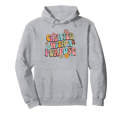 Boho Created Purpose Religious Bible Hoodie - Casual Everyday Wear Unisex - T-Shirt, Sweatshirt, Hoodie