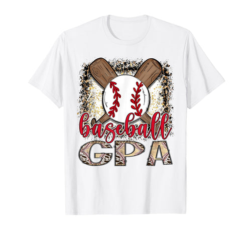 Baseball Gpa Leopard Proud Ball Gpa T-Shirt - Fun Novelty Design Unisex - T-Shirt, Sweatshirt, Hoodie