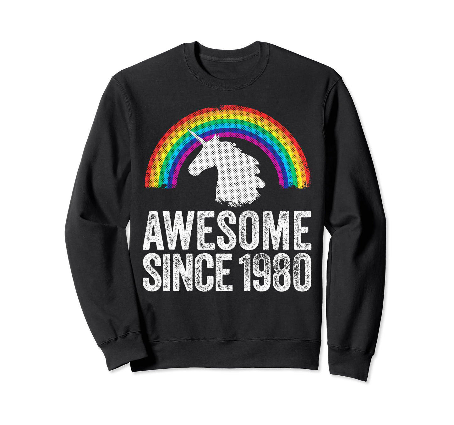 1980 44Th Birthday Gift Unicorn Sweatshirt - Unique Graphic Men Women - T-Shirt, Sweatshirt, Hoodie