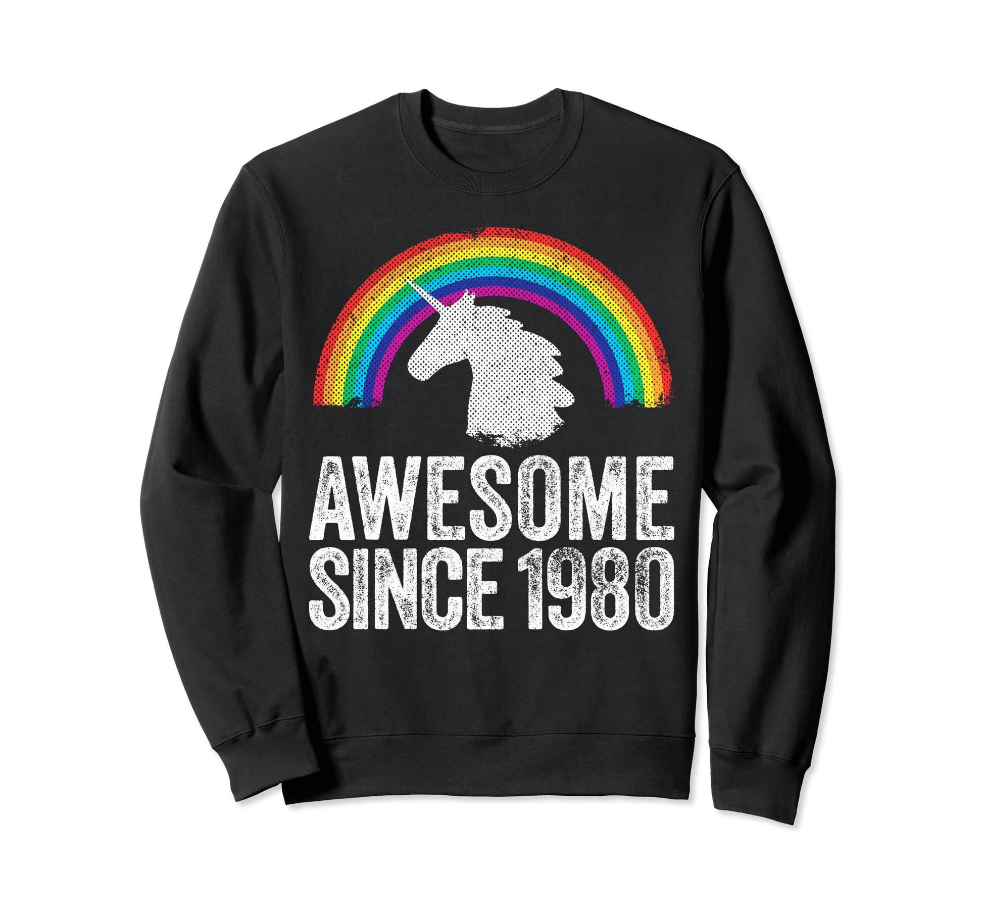 1980 44Th Birthday Gift Unicorn Sweatshirt - Unique Graphic Men Women - T-Shirt, Sweatshirt, Hoodie