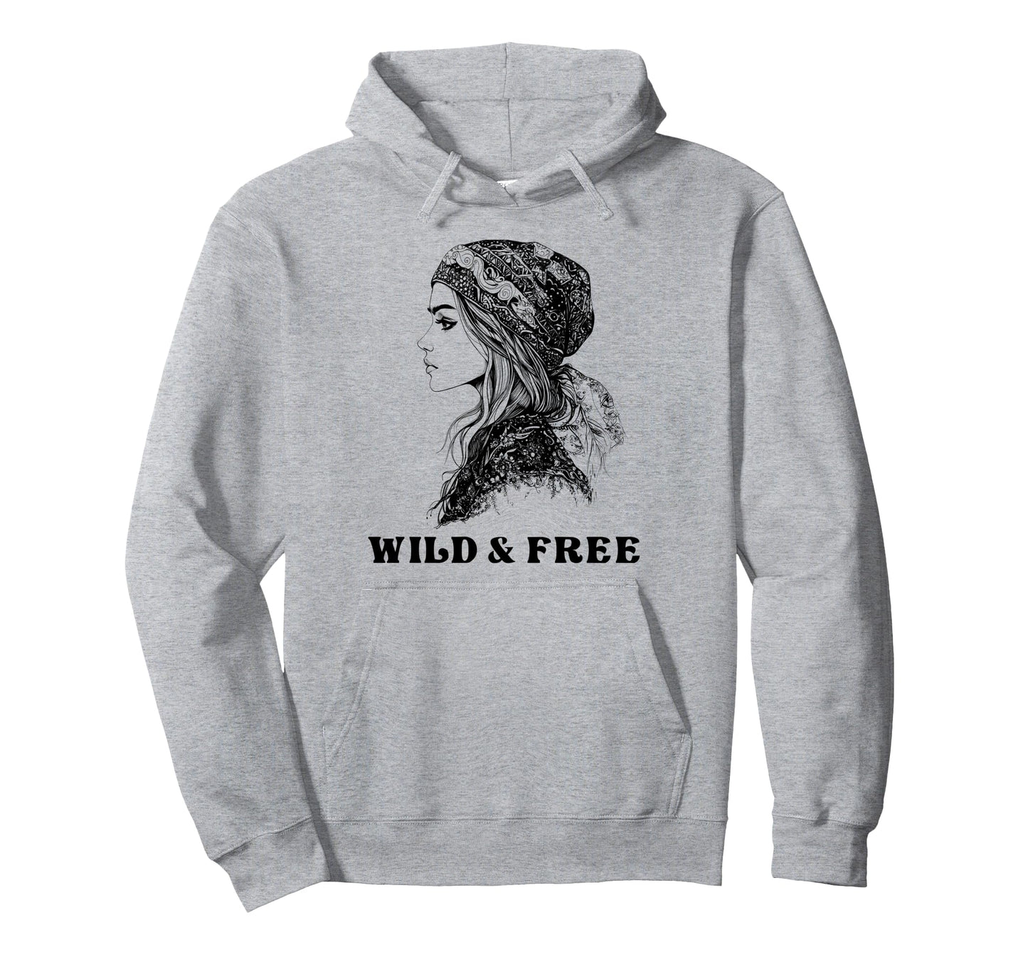 Wild And Free Bohemian Boho Hippie Hoodie - Streetwear Style Men Women - T-Shirt, Sweatshirt, Hoodie