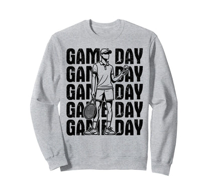 Game Day Tennis Tennis Mom Tennis Dad Sweatshirt - Custom Art Print Unisex - T-Shirt, Sweatshirt, Hoodie