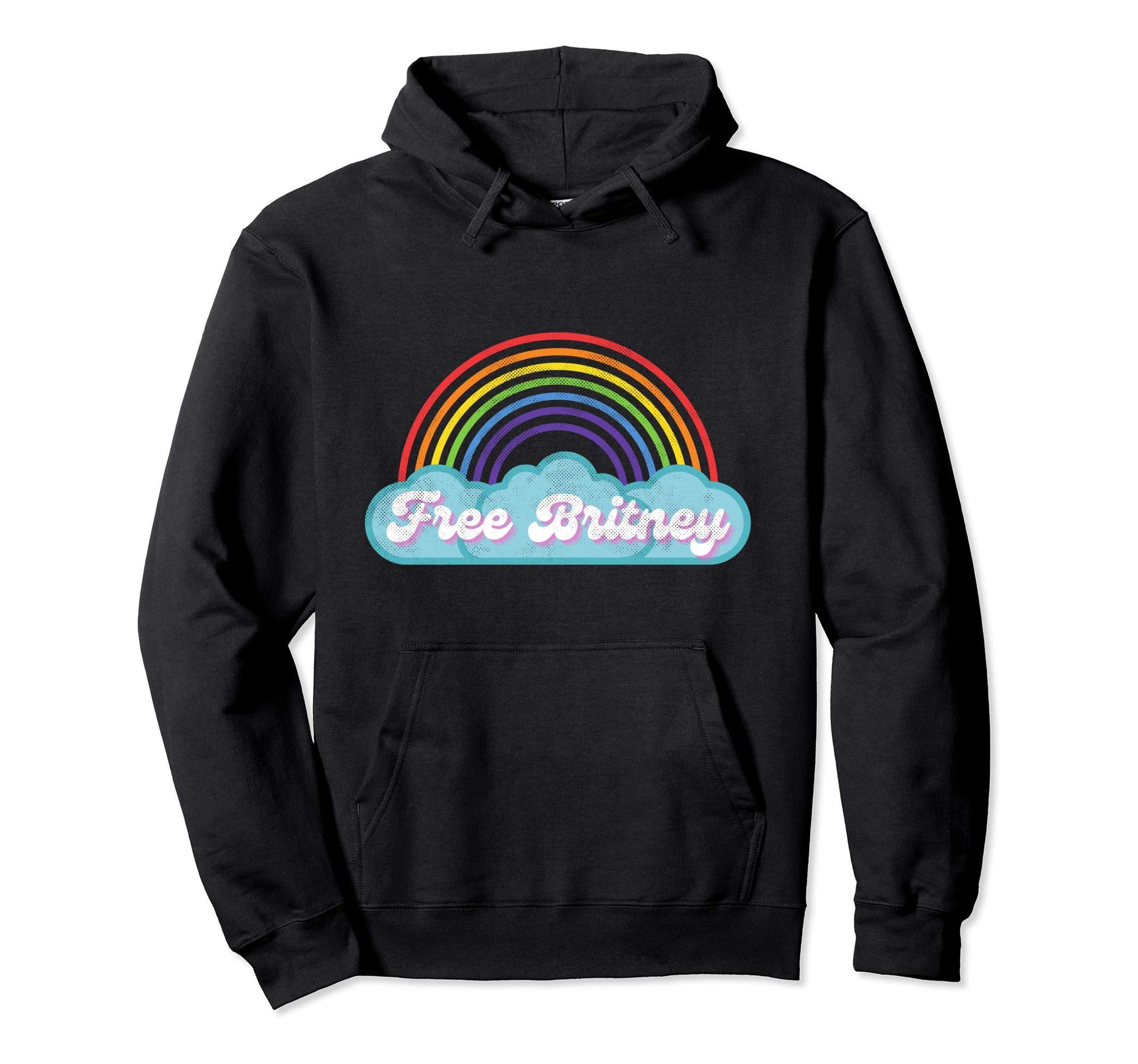 Free Britney Funny Meme Rainbow Distressed Hoodie - Custom Art Print Unisex - T-Shirt, Sweatshirt, Hoodie